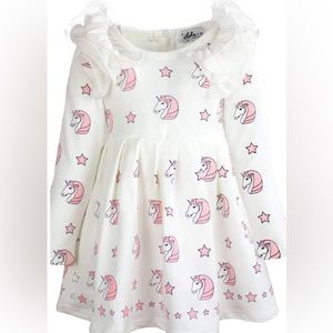 Lola and the Boys pink unicorn dream dress size 8